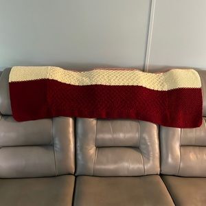 Roseanne granny homemade colorful crochet afghan 45x27W